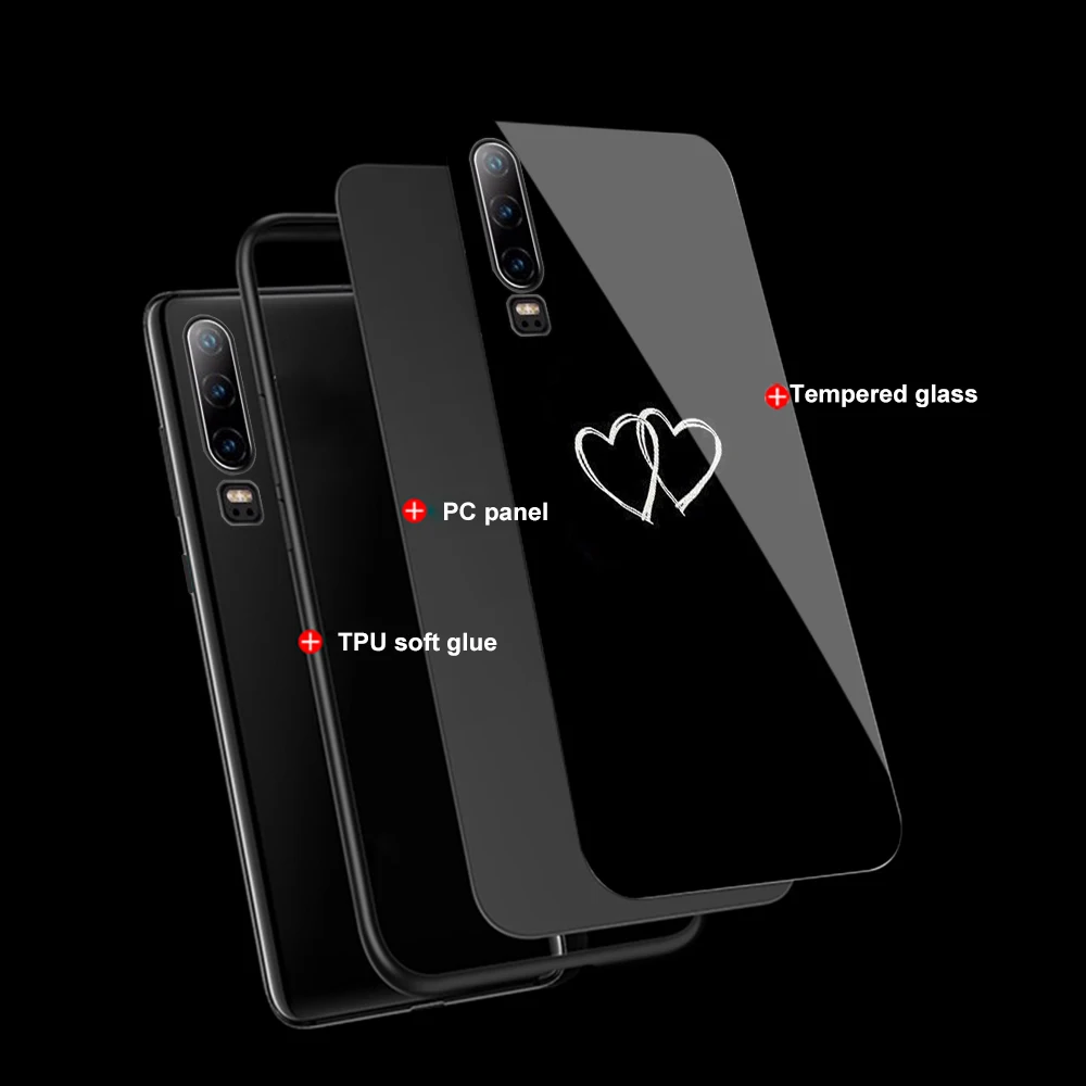 Чехол ciciber с розовым сердцем и цветком для Huawei P30 P20 Mate 20 Lite Pro чехлы из закаленного
