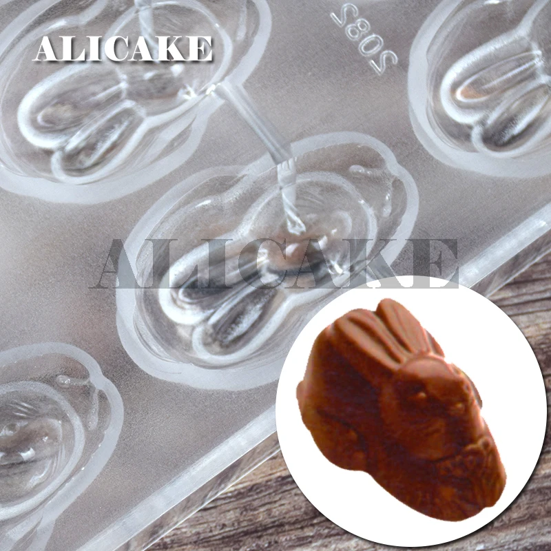 Поликарбонатные формы для шоколада Пасхальный кролик шоколадный толстая форма