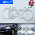 Ультра яркие красныезеленыеБелый светодиодный глаза ангела halo Кольцо Комплект Противотуманные фары светильник DRL для SsangYong Kyron 2007 2008 2009 2010