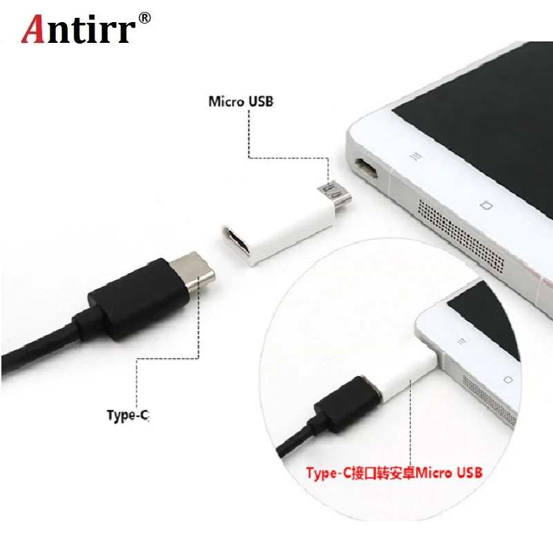

Type-C Female Connector to Micro USB 2.0 Male USB 3.1 Converter Data Adapter High Speed certified Cell Phone Accessories