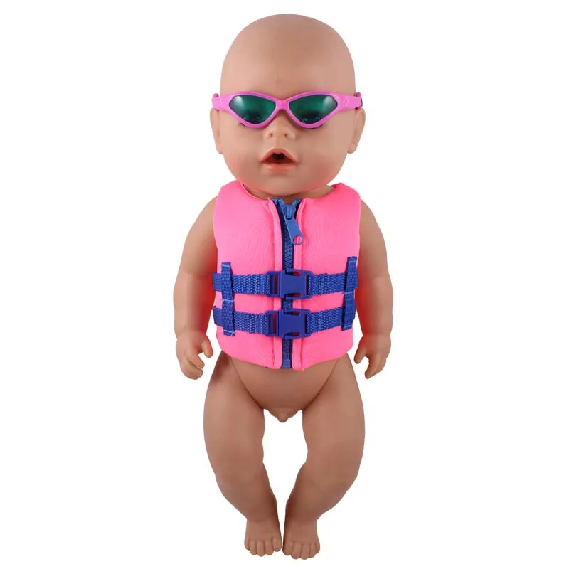 Розовая спасательная жилетка подходит для кукол младенцев 43 см Одежда 18 дюймов и
