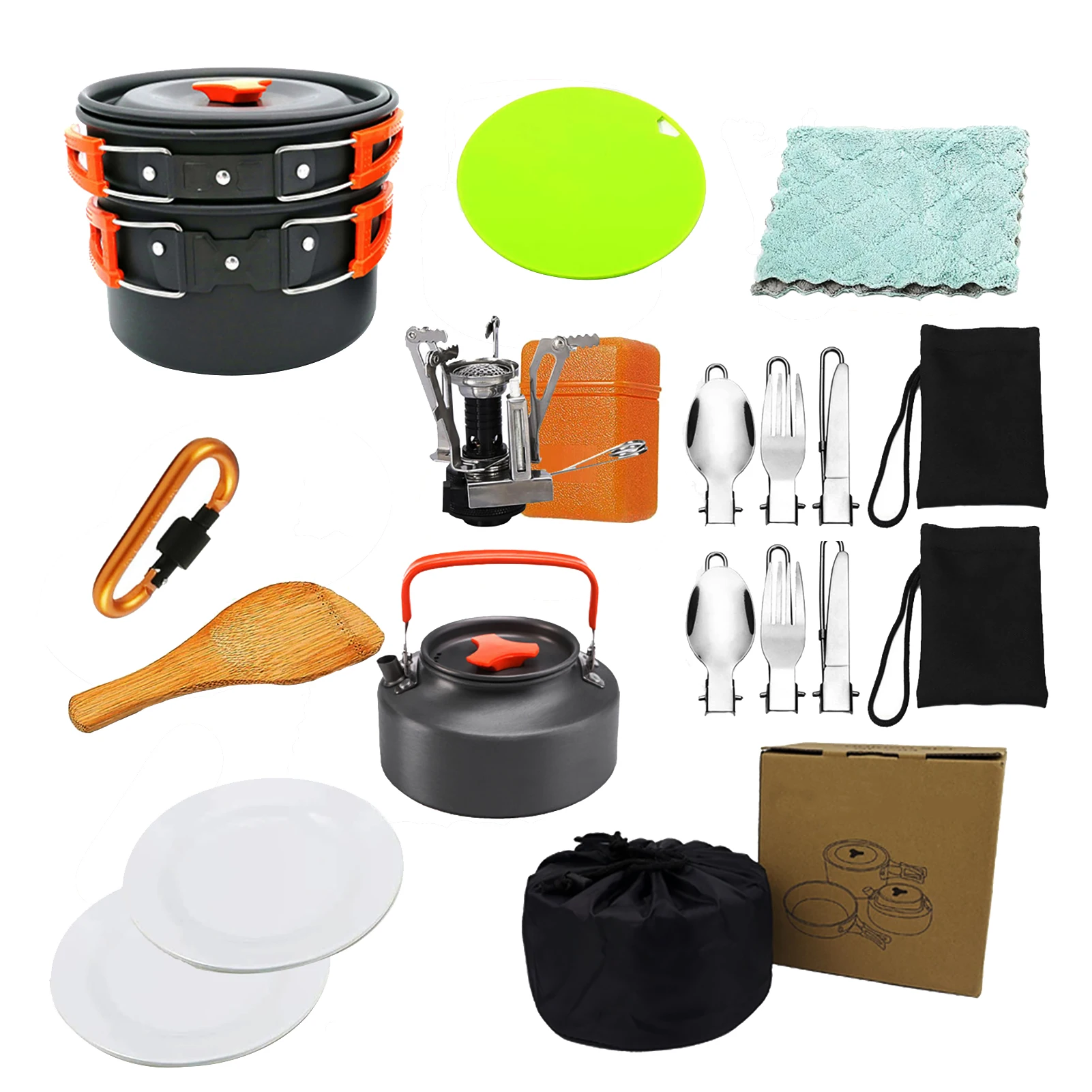 Jual Set Peralatan Masak Perlengkapan Dapur Portabel Untuk Berkemah Hiking Travel Perlengkapan Memasak Barbekyu Penyimpanan Mudah Kualitas Tinggi Cantik