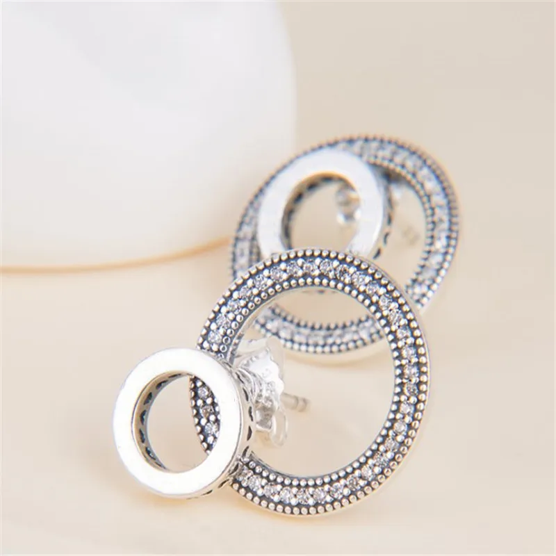 100% 925 пробы серебряные серьги для женщин навсегда Подпись в европейском стиле