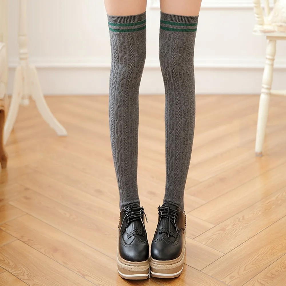 Женские длинные чулки выше колена для девушек и колледжа|Чулки| |