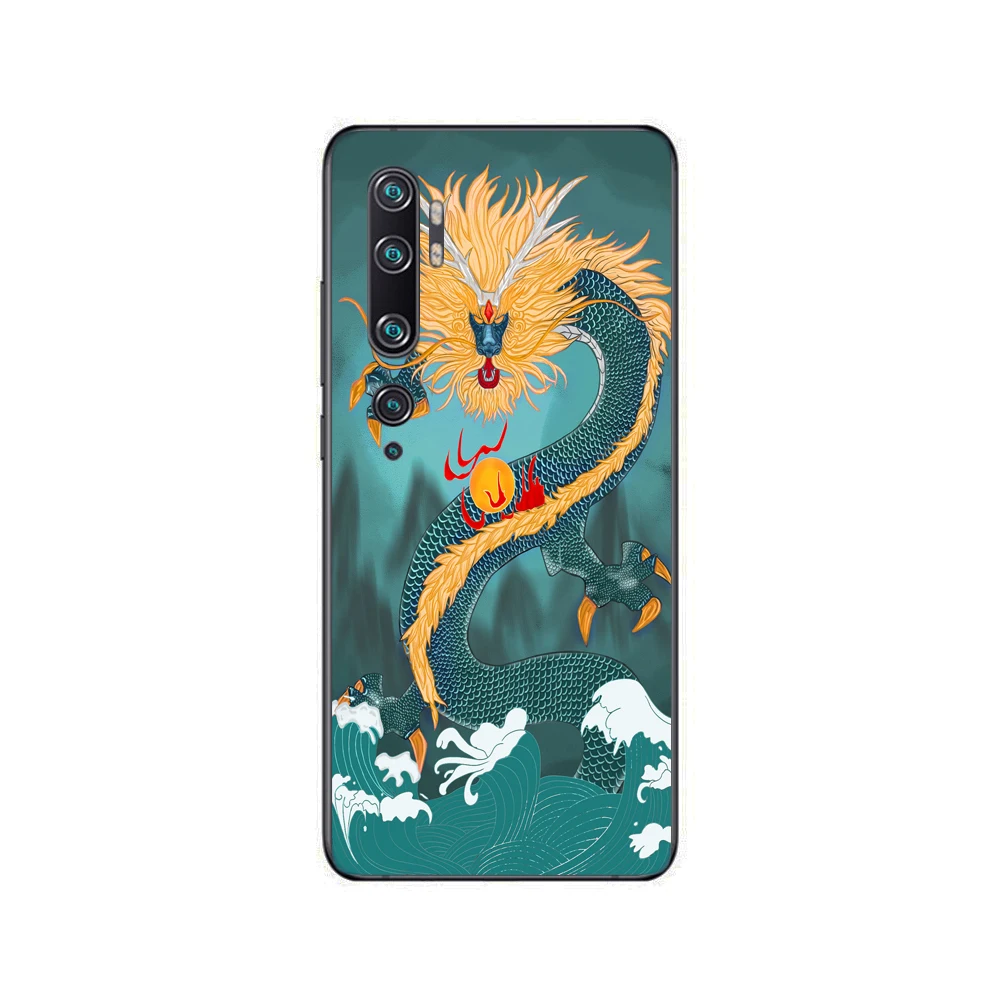 Для xiaomi mi note 10 9 8 Pro Lite 9T A3 Red 7 8T x 3 2 2S K30 K20 POCOC X2 чехол матовый Дракон Мягкий