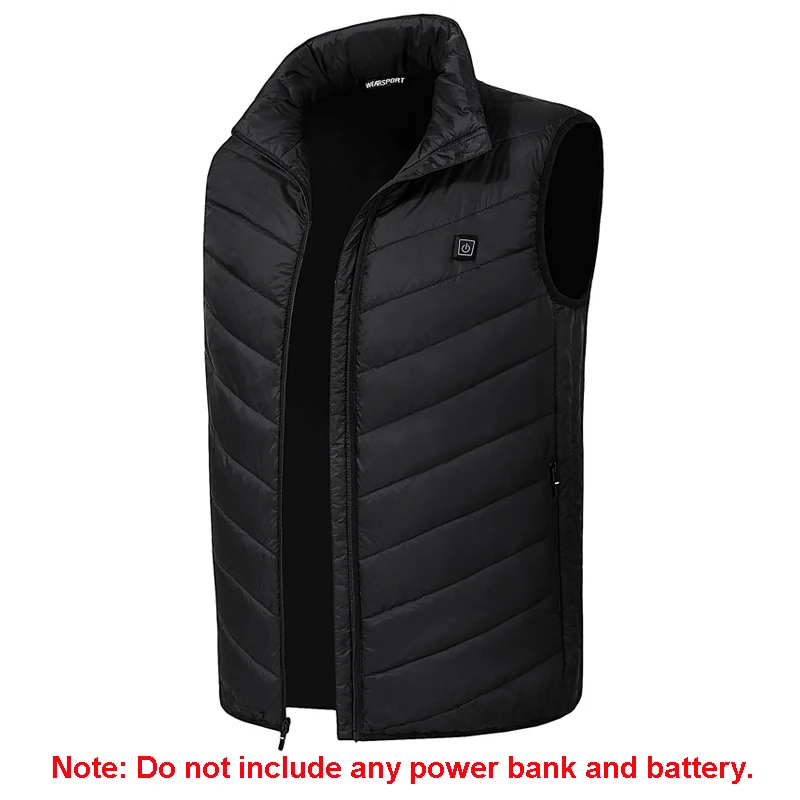 Унисекс куртки с подогревом без рукавов Мужская зимняя теплая куртка Флисовая