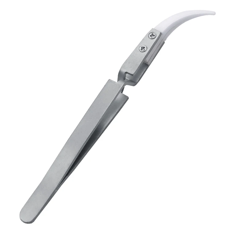 

1 шт. Нержавеющая сталь Наращивание ресниц Пинцет прямые изогнутые щипцы для завивки ресниц-Накладные зажим для макияжа и нейл-арта