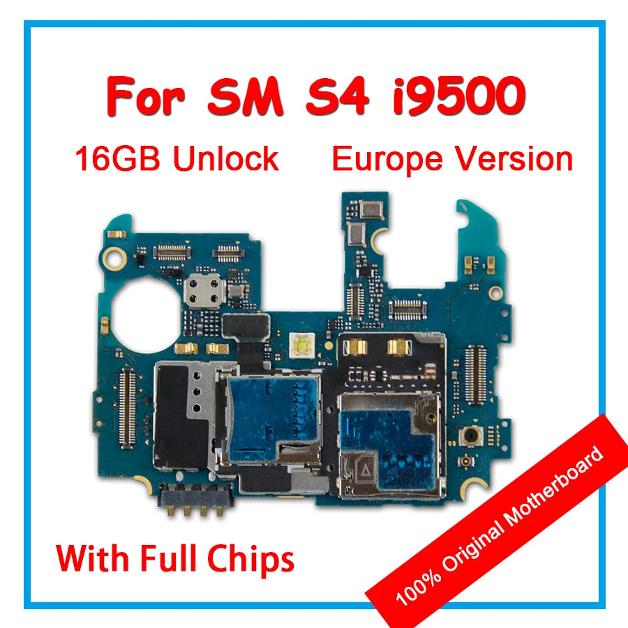 Для Samsung Galaxy S4 I9500 I9505 I9515 материнская плата 100% Android OS системная логическая оригинал
