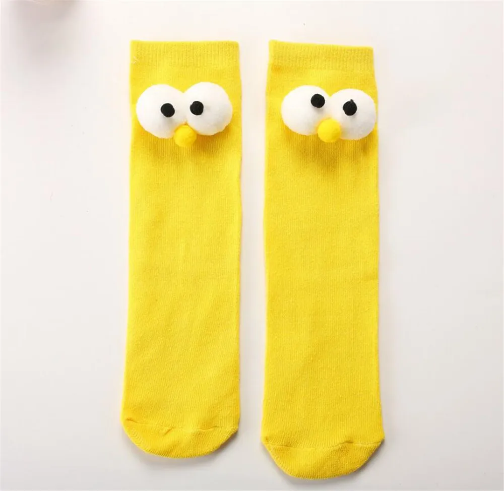 1 пара модные хлопковые носки унисекс для малышей с большими глазами мягкие