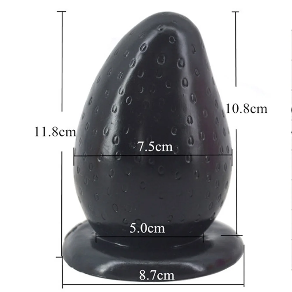 Анальная пробка NNSX в виде клубники треугольной формы постепенно увеличивающаяся