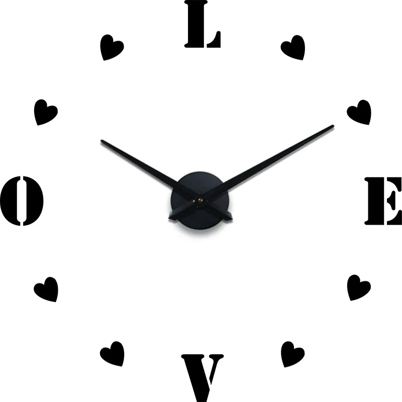 

DIY Wall Sticker Clock Large Wall Clocks 3D Mirror Surface Sticker Home Office Decor for Living Room Bedroom Modern Design Clock