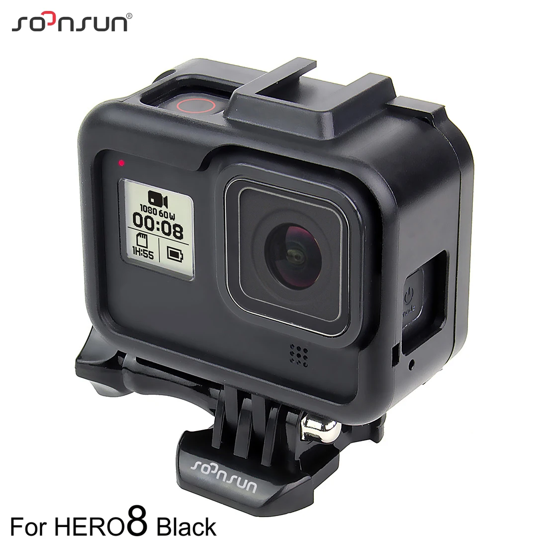 SOONSUN стандартная защитная рамка Корпус чехол оболочка крепление для GoPro Hero 8 для HERO8 черный Go Pro Аксессуары