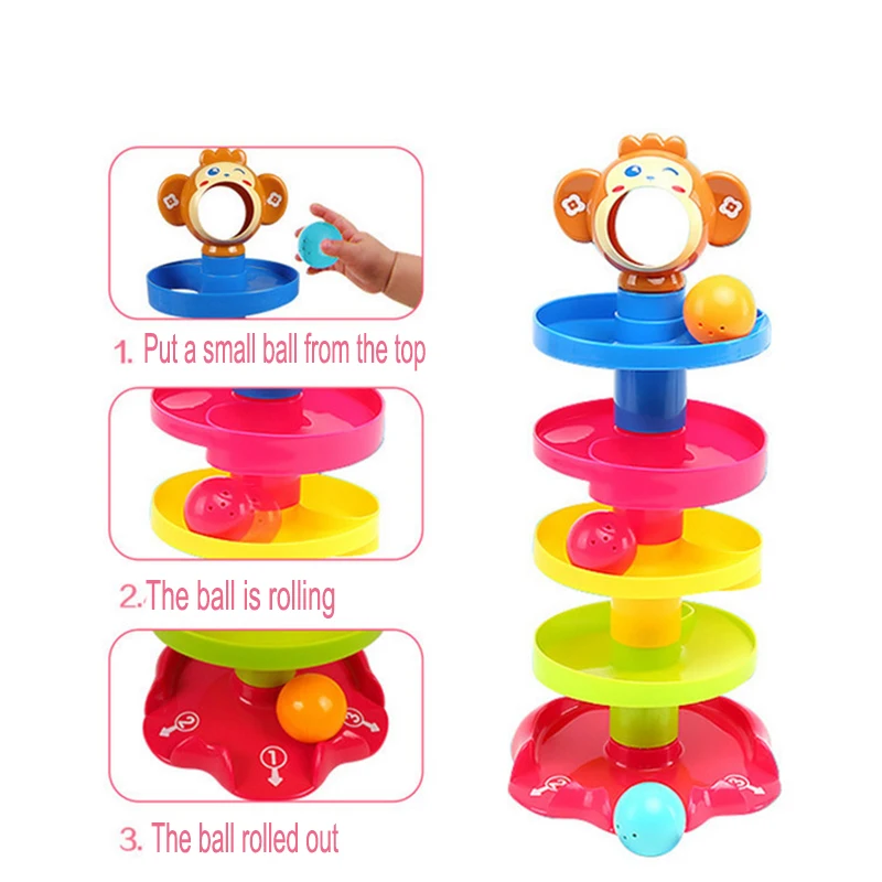Детские игрушки колокольчики Вращающаяся башня пазл для детей Ранняя