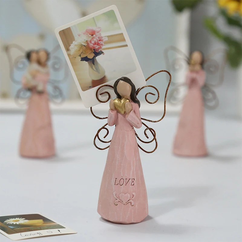 Статуэтка из смолы в скандинавском стиле с крыльями ангела |