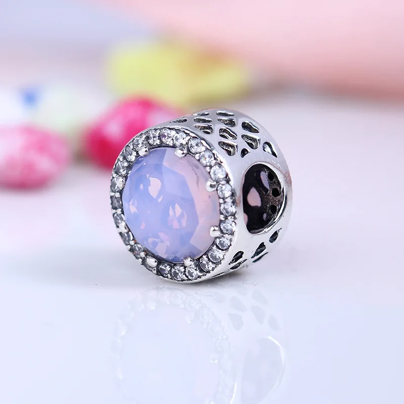 CodeMonkey 100% настоящая 925 пробы серебро розовый бусины трава талисманы подходят к