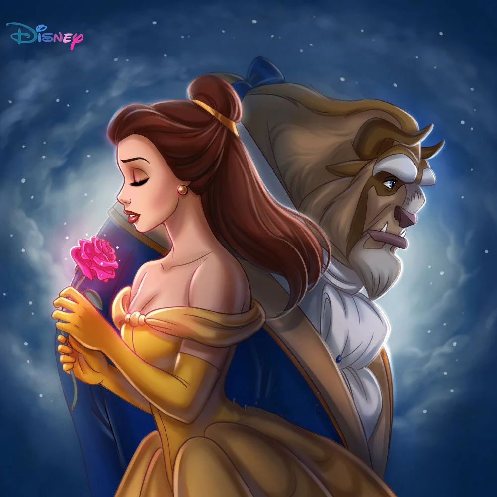 Алмазная живопись 5D сделай сам картина из мультфильмов Дисней Красавица и