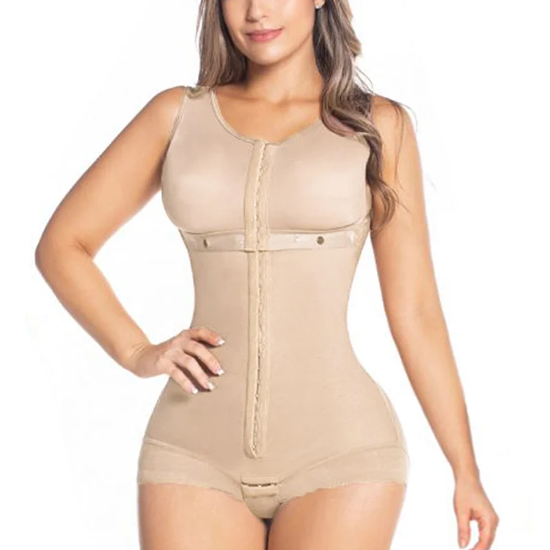 

Double Abdominal Reinforcement Continuous Three-Row Fastening Corset Minceur Legging Sudation Femme