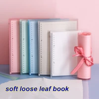 a5 b5 transparent loose leaf notebook 20 rings loose leaf binder flexible 30 sheets grid line paper notebook notepad
