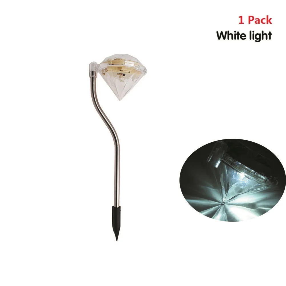 Solar Led Diamond Light 1 Pack Garden Lights Outdoor Stainless Steel Landscape Path for Home Courtyard Decoration | Освещение