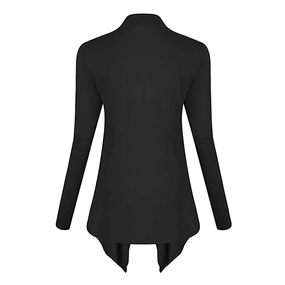 

Jaycosin cardigan Women Sweater Drape Front Open Irregular Casual Cardigan Thin outcoats winter clothes women plus size 10