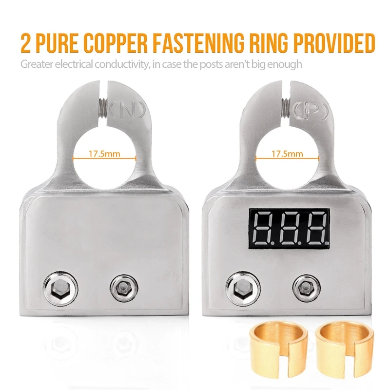 

12V-24V Car Battery Terminal Connectors Strong Versatility 0 4 8 Gauge AWG Battery Clamp