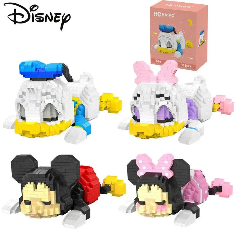 

Конструктор «сделай сам» Disney, мультяшная Игрушка Микки Маус, Стич, дольнад Дак, Винни-Пух, фигурка, кирпичи, подарок для детей