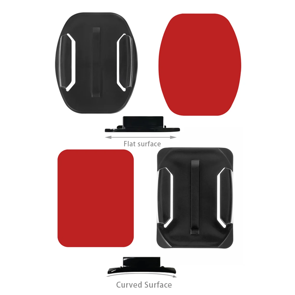 Клейкая наклейка плоские Изогнутые Крепления для камеры GoPro Hero Xiaomi Yi 4K Аксессуары