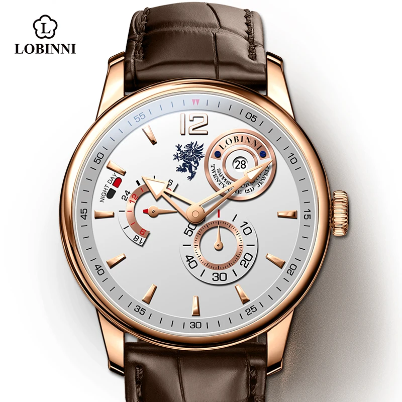 

Мужские механические часы LOBINNI, роскошные брендовые японские часы Miyota, автоматические часы с сапфировым стеклом, водонепроницаемые деловые...