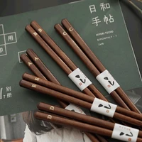 vintage style solid wood chopsticks 20 pairs eco friendly handmade home use natural tableware kitchen supplies