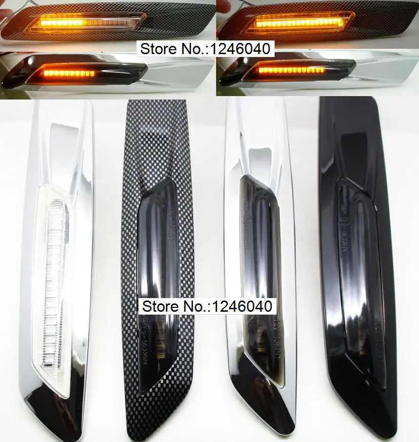 2 шт. светодиодный динамический Боковой габаритный фонарь указателя поворота