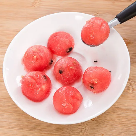Ice Cream Dessert Sorbet Kitchenware Cook Tool Stalinless Steel Dual Double-end Melon Baller Scoop Fruit Spoon | Дом и сад