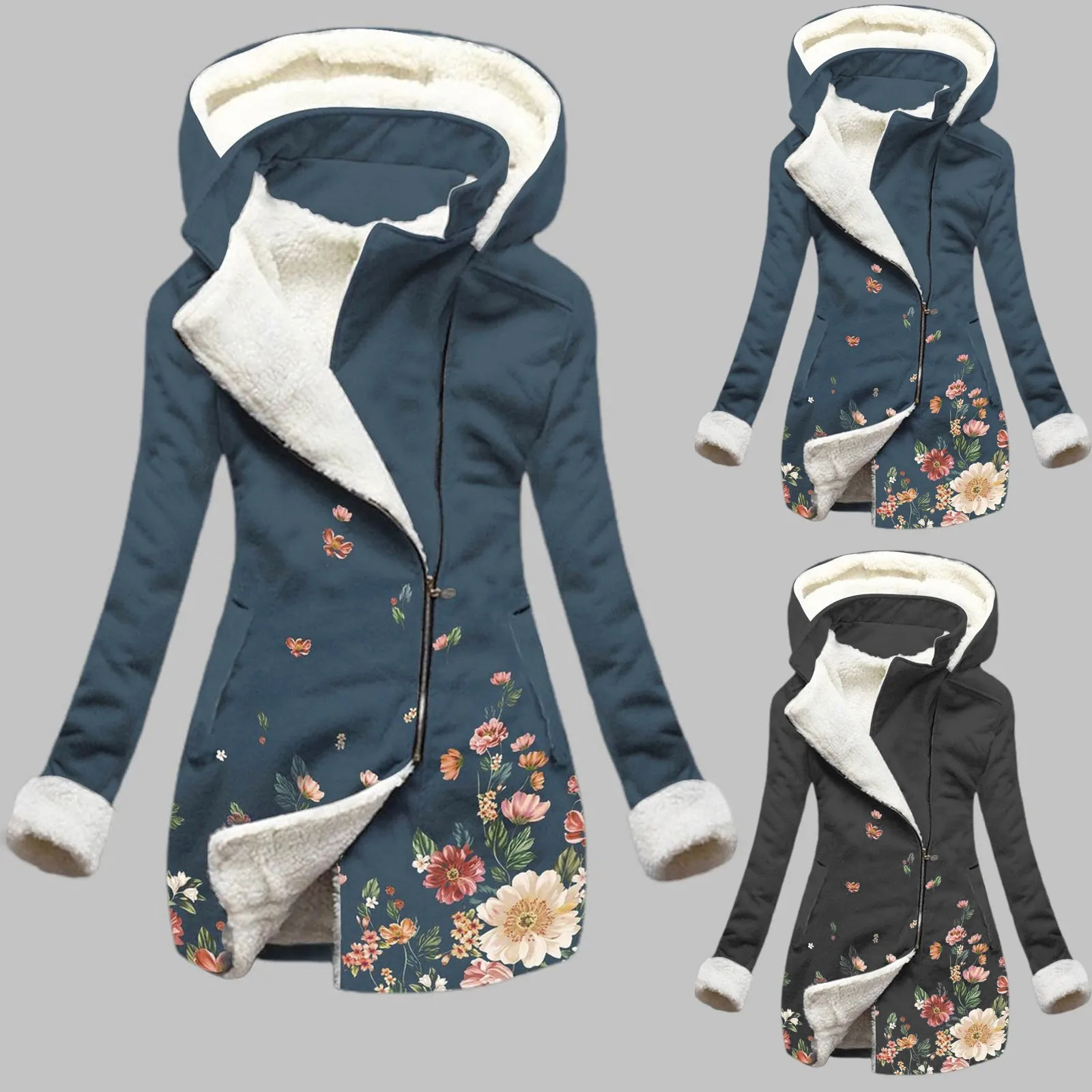 

Winter Women Parkas Coat Jacket Casual Cotton Paded Jackets Coat Hooded Windproof Thicken Warm Cotton Padded Coat Female Outwear