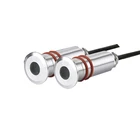 Миниатюрная Светодиодная лампа для внутреннего дворика, 2 шт., 32 мм, 22 мм, 12 В постоянного тока, для садового здания, зала, отеля, виллы, колоды, Встраиваемая в землюстену, из нержавеющей стали