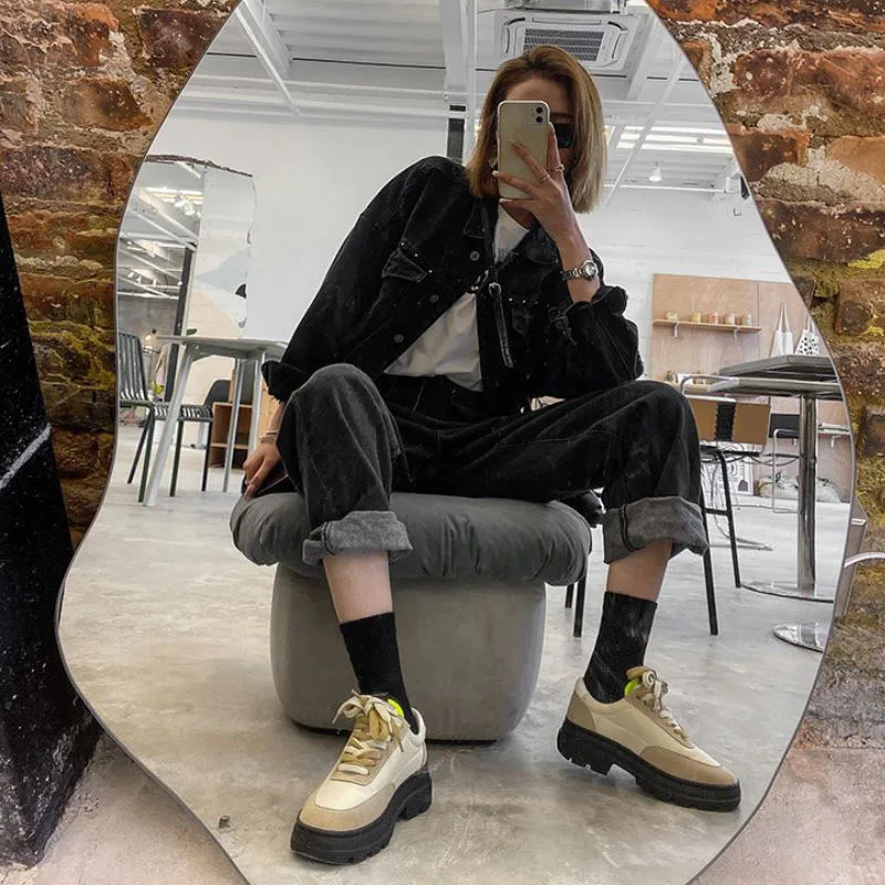 

Coolcept Women Casual Shoes Fashion Platform Cross Strap Flats Shoes Woman Sneaker Round Toe Lady Daily Footwear Size 35-40