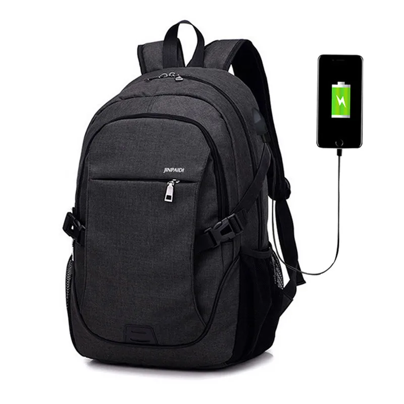 Новый ноутбук Mochila мужской школьный рюкзак с usb зарядным портом дорожная сумка