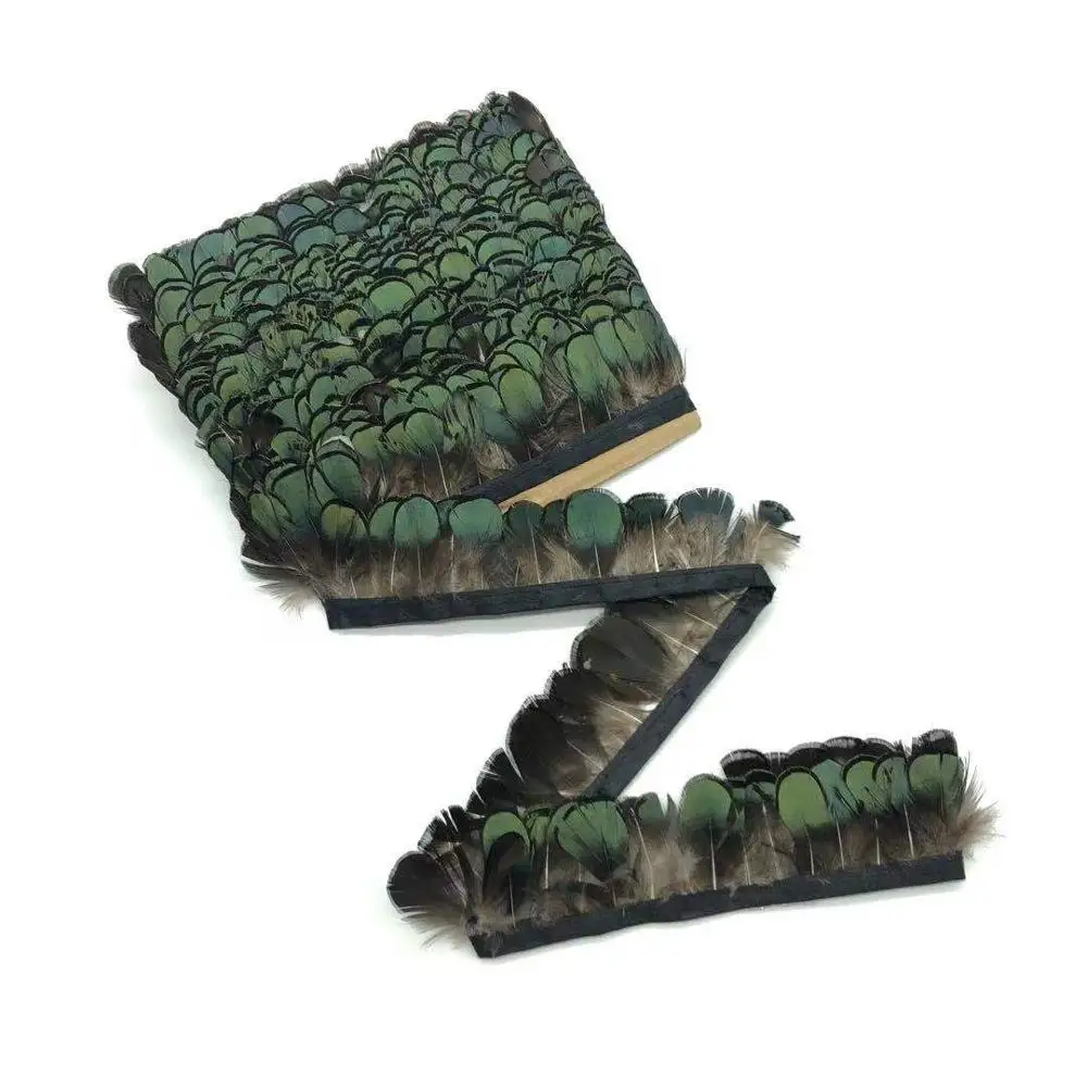 Высококачественные перышки для рукоделия из натурального фазана 1 ярд