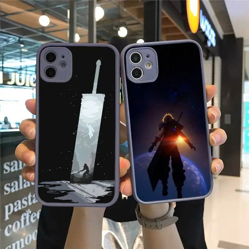 

Final Fantasy VII New Game Continue Phone Case Matte Transparent for iPhone 7 8 11 12 s mini pro X XS XR MAX Plus cover funda