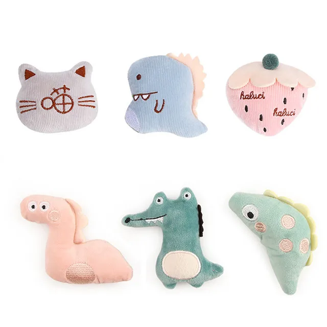 

6 шт./лот Симпатичный Динозавр плюшевая игрушка для кошек крокодил игрушка для домашних животных КЕНГУРУ животное кошка мята игрушки Тоторо...