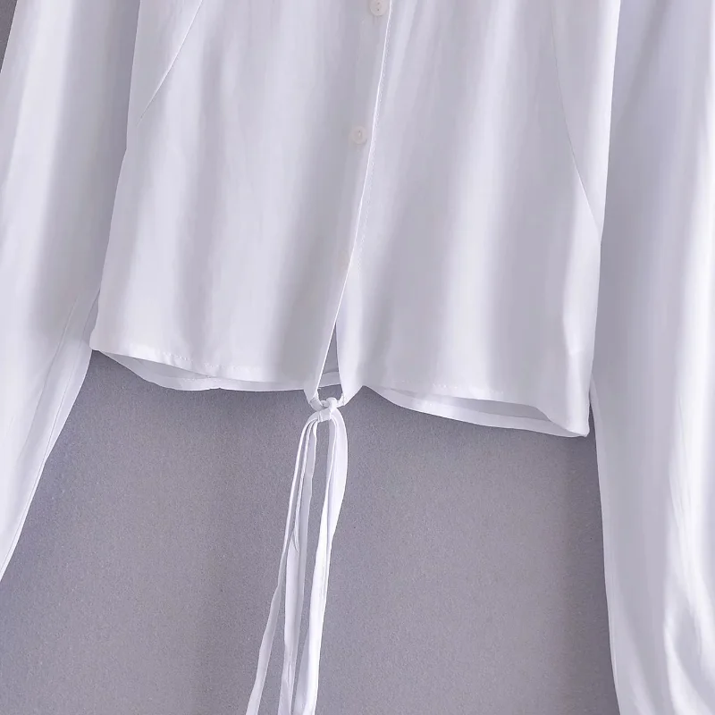 

Summer Women Long Sleeve Turn Down Collar Black Shirt Raglan Lace Up Lower Hem SIngle-Breasted Top Fashion Clothes BHN0759