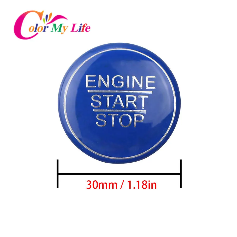 Цвет моя жизнь Автомобильный ключ зажигания кольцо Крышка отделка старт стоп