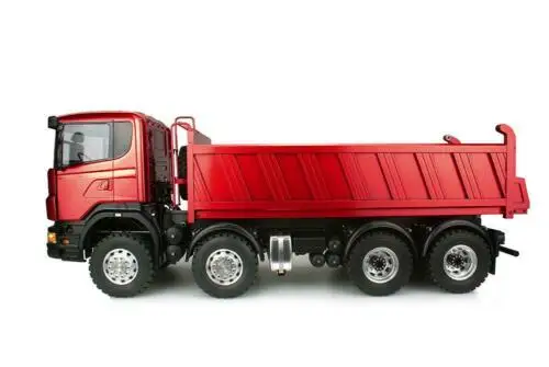 LESU 1/14 Масштаб RC DIY Sca 8*8 самосвал гидравлическая подъемная модель с светильник со звуком Радио контроллер ESC