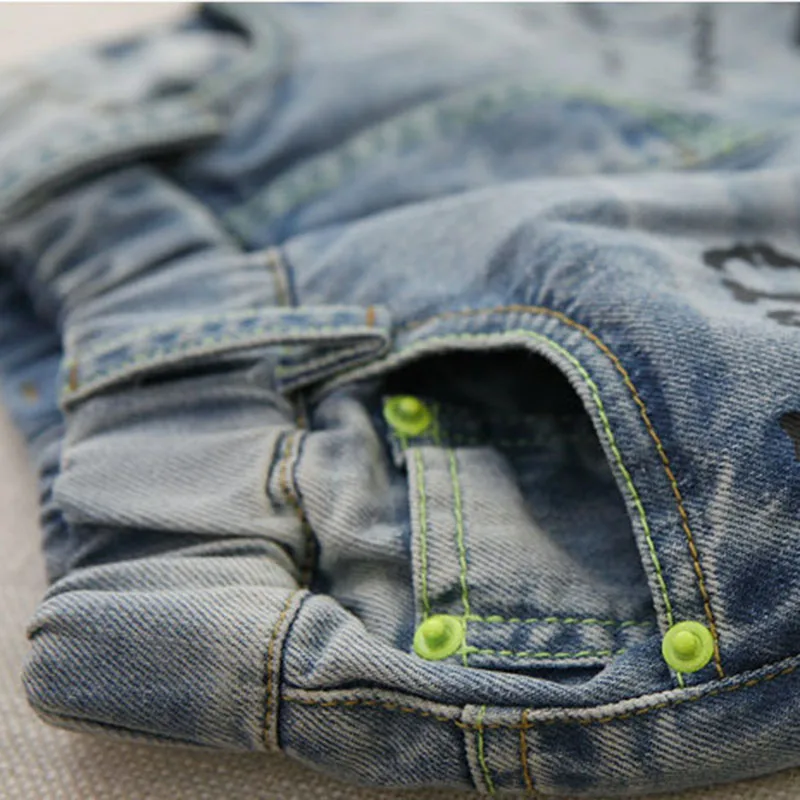 Осенне-зимние джинсовые брюки 2019 джинсы для детей дизайнерские осенне-зимние