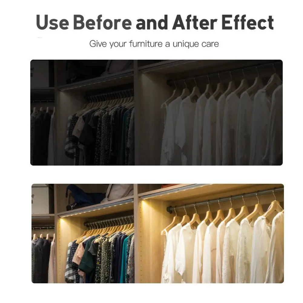 Универсальный светодиодный светильник для шкафа гардероба с внутренними