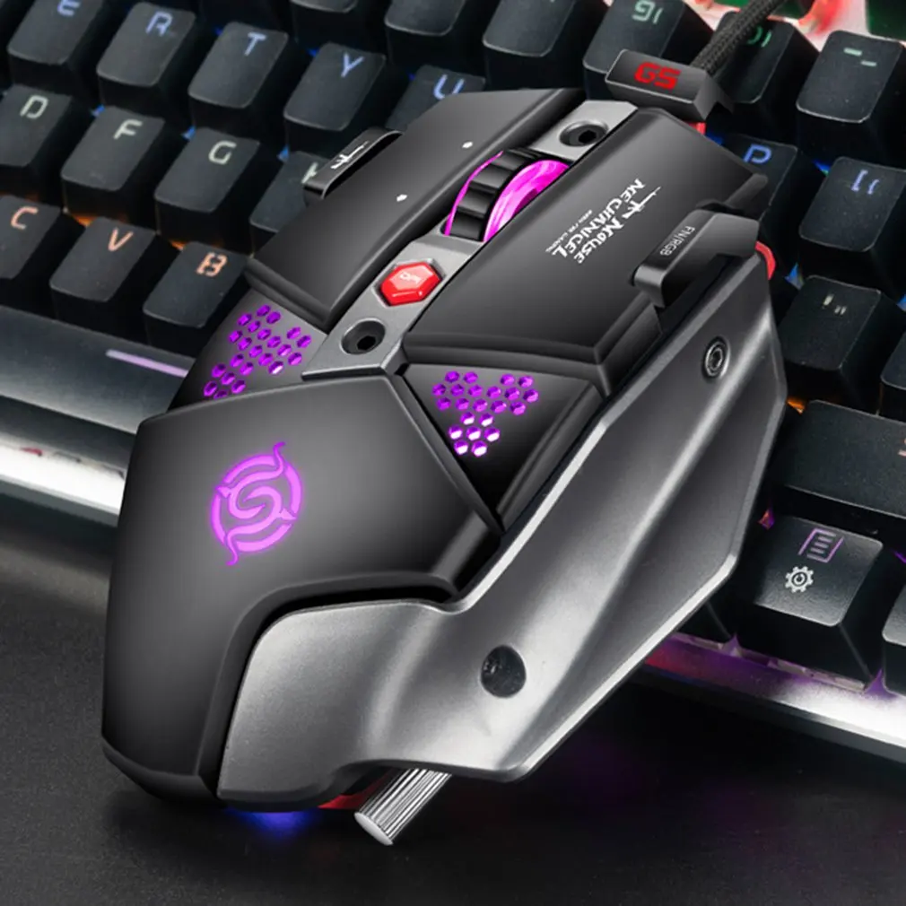 

G9 Wired Gaming Mouse RGB Free Drive Ergonomic Gaming Mouse Mechanical Disassembly Mouse Programmable Buttons