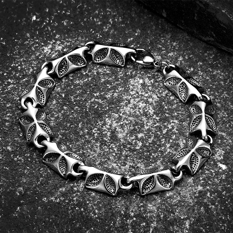 

Totem Ethnic Style Titanium Steel Bracelet Retro Men Bracelet Steel Color Charm Bracelet woman personality Pulseira Jewelry gift