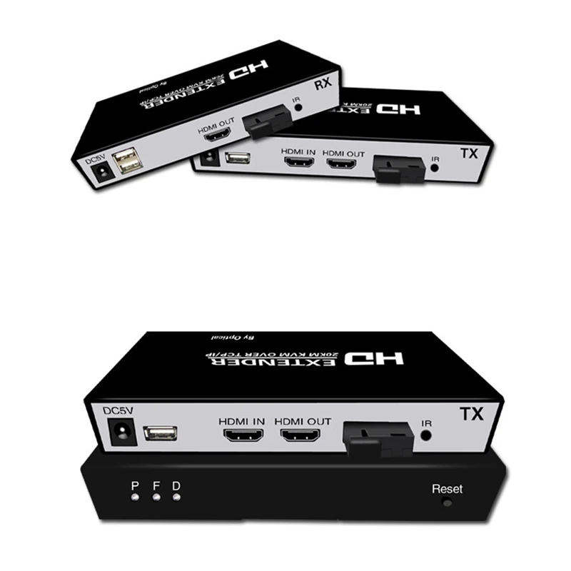 Адаптер оптоволоконного кабеля KVM совместимый с HDMI 20 км | Безопасность и защита
