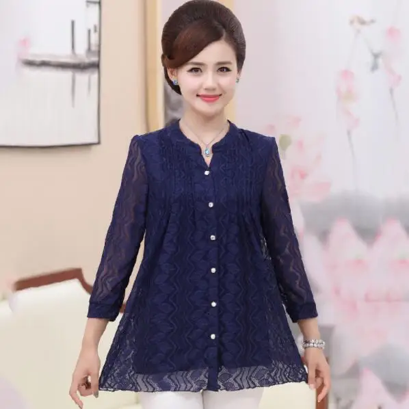 Новинка 2020 кружевная женская блузка весенняя нового размера плюс среднего