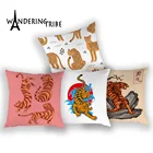 Мультяшный чехол для подушки с тигром, декоративные подушки для дома, чехол s, восхитительные животные, диванные подушки на кровать, наволочки из полиэстера, наволочки kissen