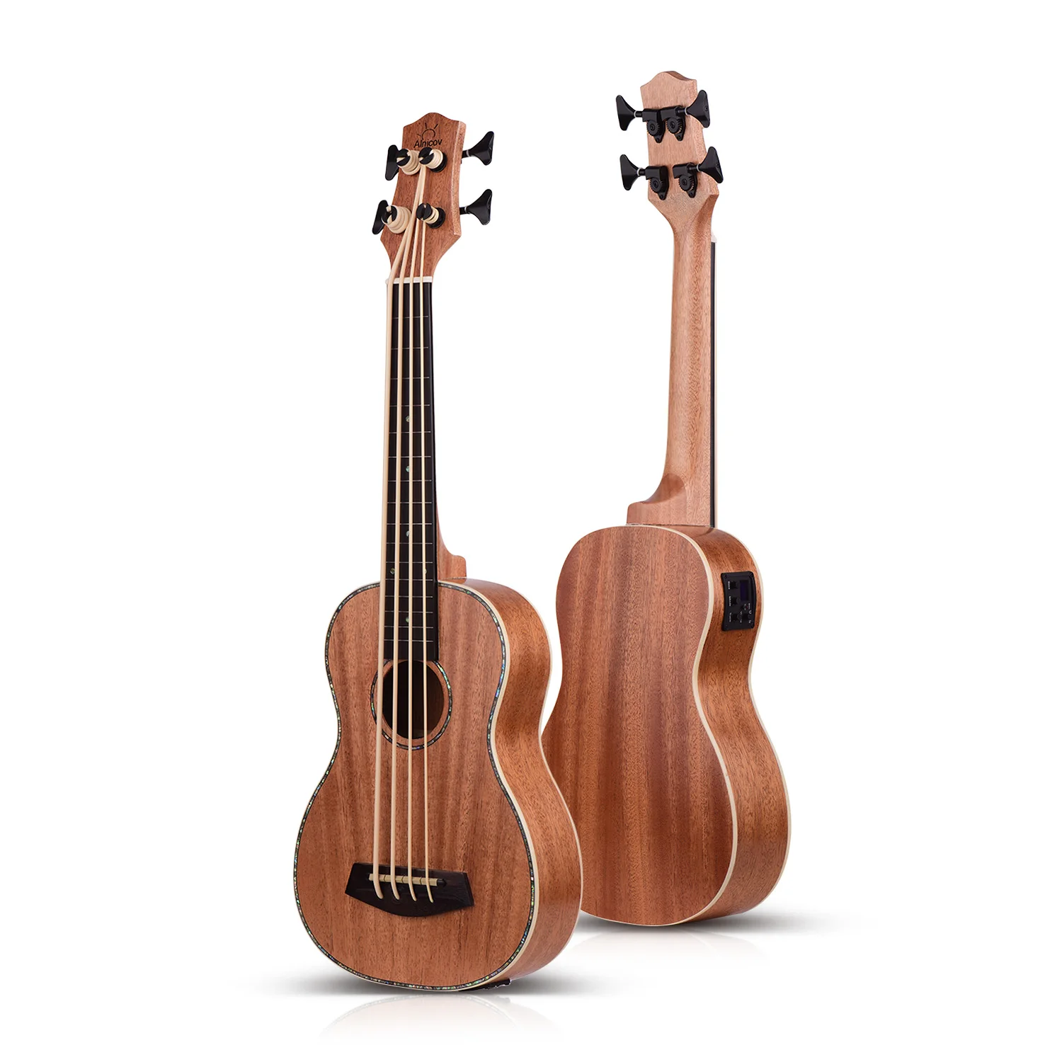 30 дюймов электрическая бас гитара укулеле ручной работы выполненная из Сапеле