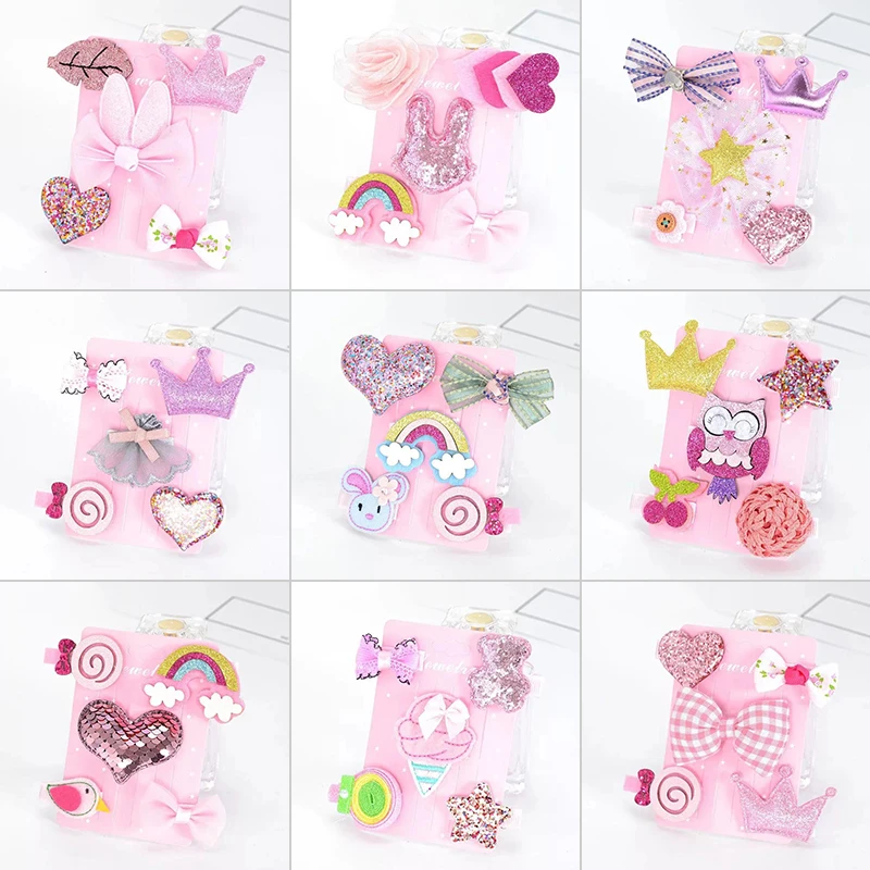 Милые Мультяшные зажимы для волос девочек подарки детей заколка с бантом